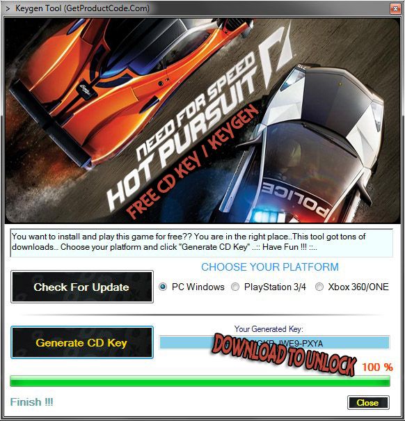 Need for speed hot pursuit 2 key generator online
